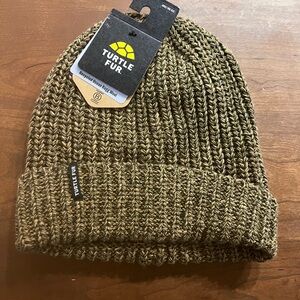 Turtle Fur Wool Olive Tan Knit Beanie NWT Ethan Ocean  Ragg